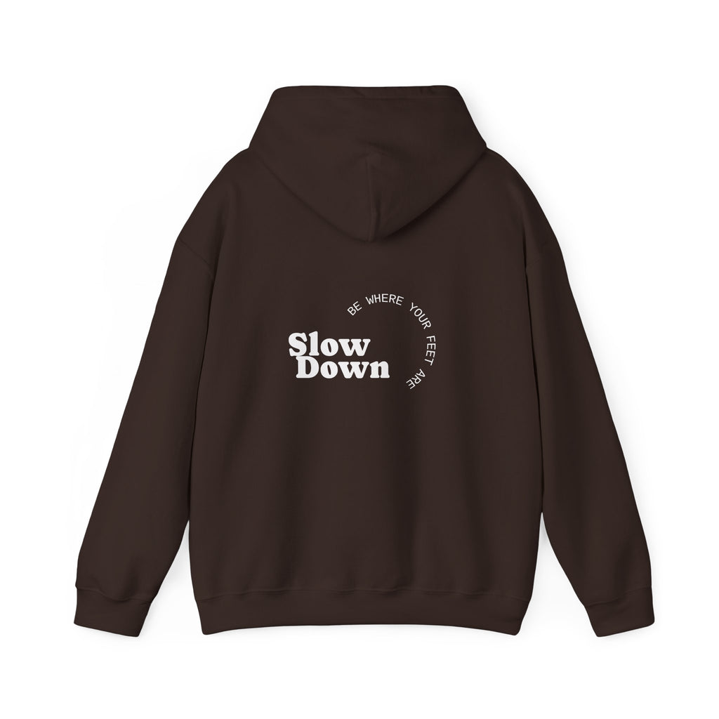 Slow Down Be Where Your Feet Are Hoodie