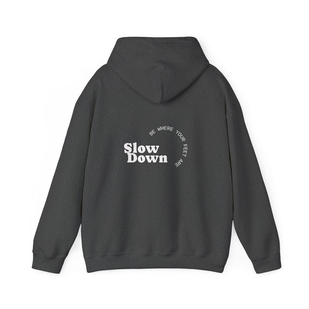 Slow Down Be Where Your Feet Are Hoodie