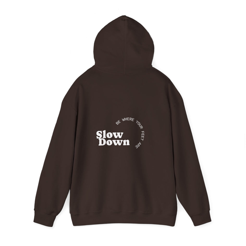 Slow Down Be Where Your Feet Are Hoodie